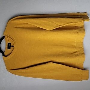 Monrow NWT Supersoft Fleece Boyfriend Sweatshirt XLarge In Heather Burnt Yellow